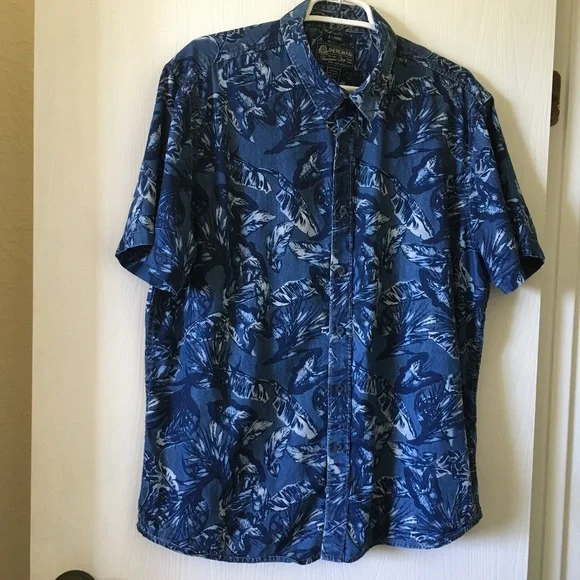 American Rag Shirts American Rag Cie Mens Denim Hawaiian Shirt